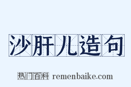 沙肝儿造句是什么意思的图片